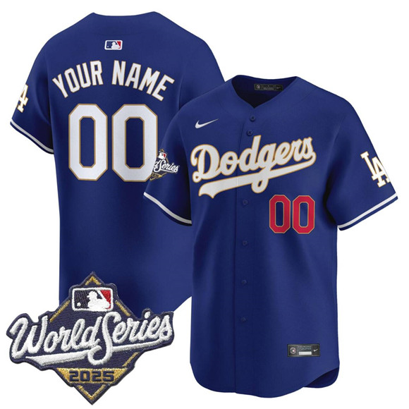 Men's Los Angeles Dodgers ACTIVE PLAYER Custom Royal 2025 World Series Vapor Limited Stitched Baseball Jersey Men's Los Angeles Dodgers ACTIVE PLAYER Custom Royal 2025 World Series Vapor Limited Stitched Baseball Jersey